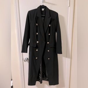 Venus Double Breasted Coat in Black size 4